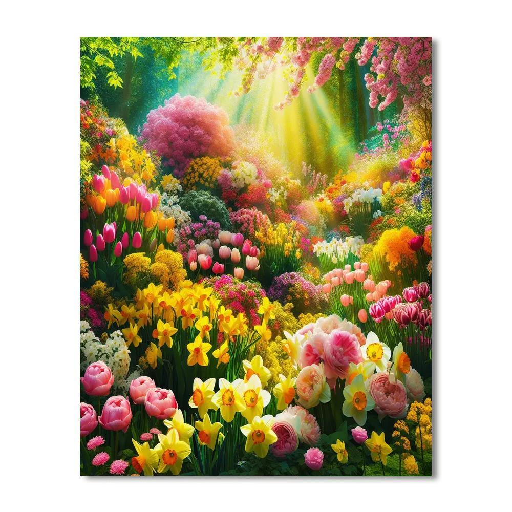 Spring Garden Celebration Painting By Numbers Kit