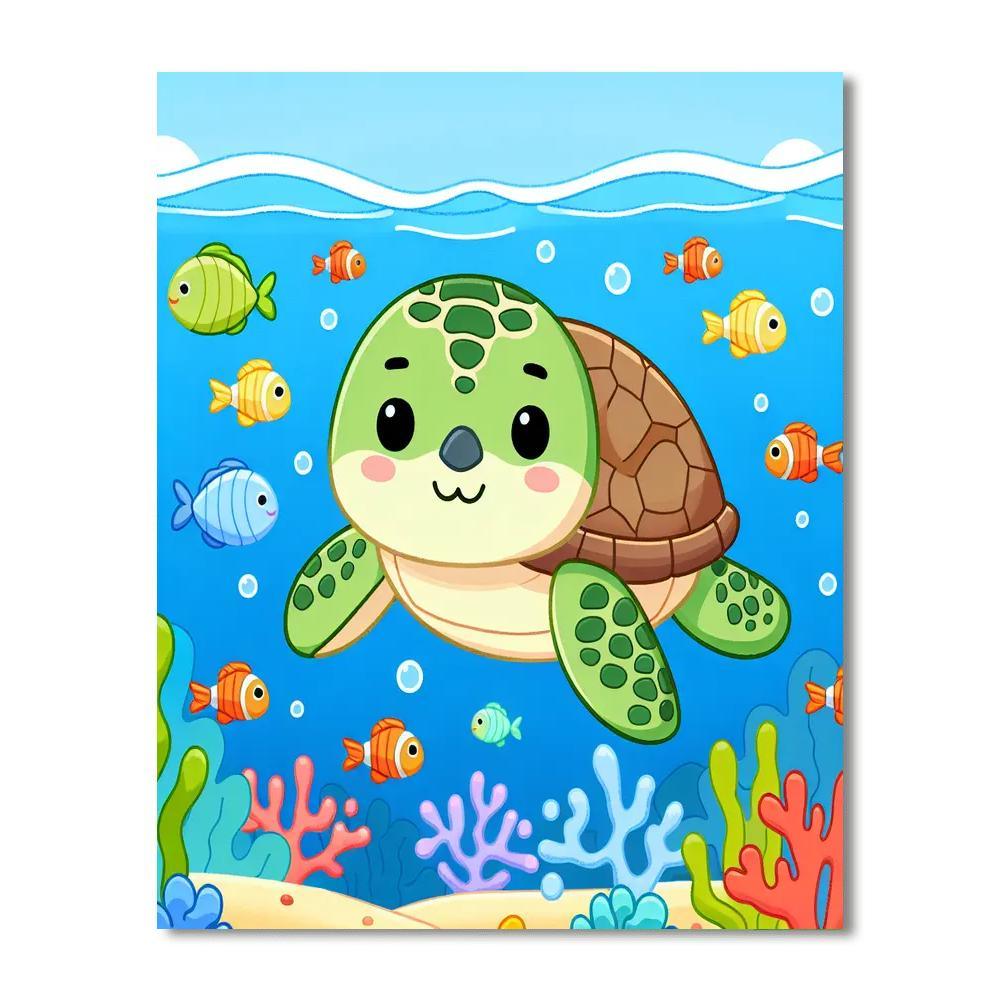 Ocean Explorer Turtle Paint By Numbers Kits