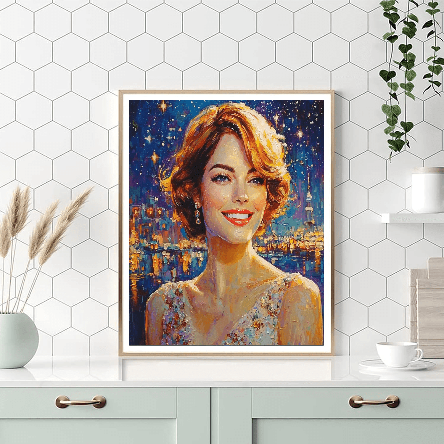 Emma Stone: Charming Radiance In Cinema Numbered Painting Kits