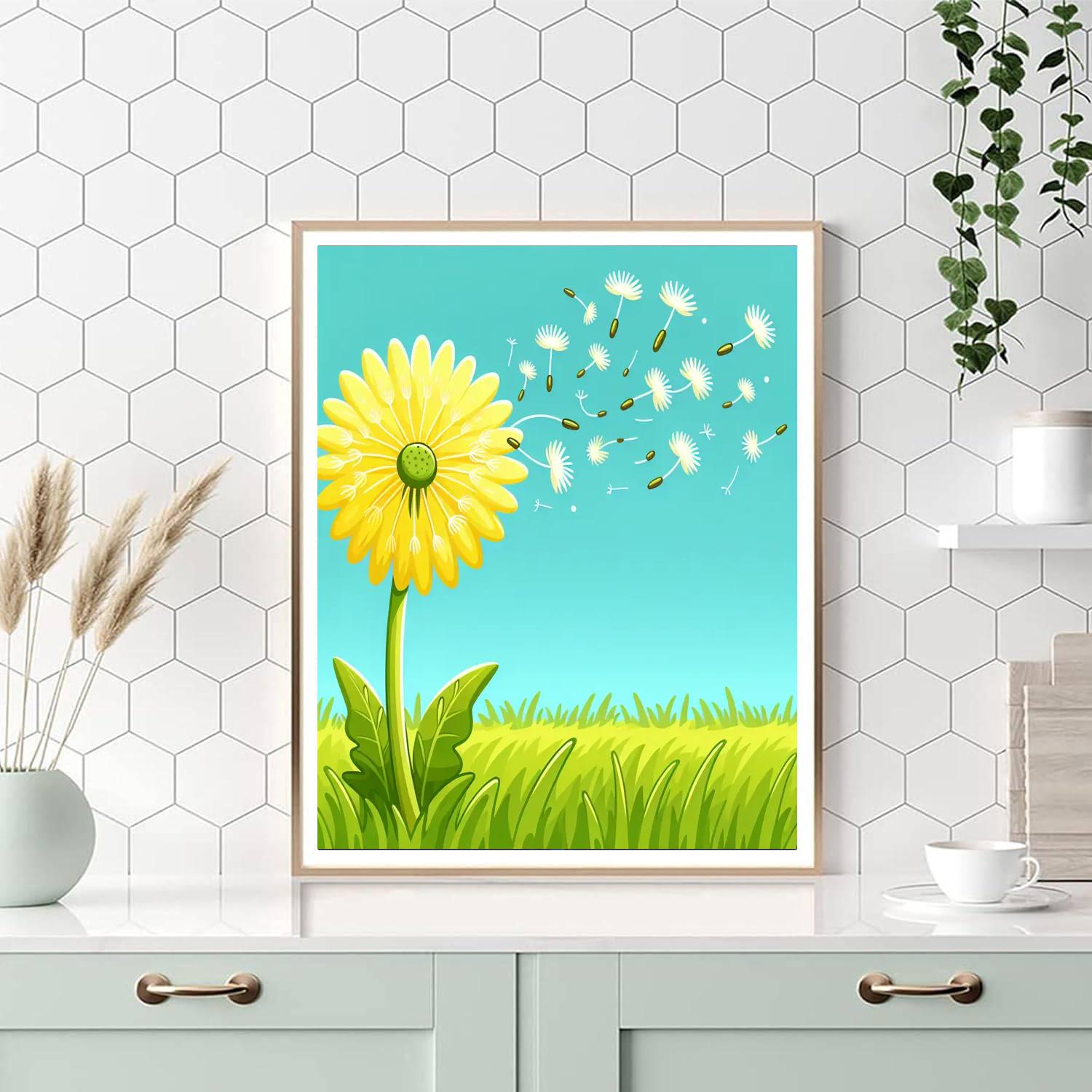 Dazzling Dandelion Paint By Numbers Art
