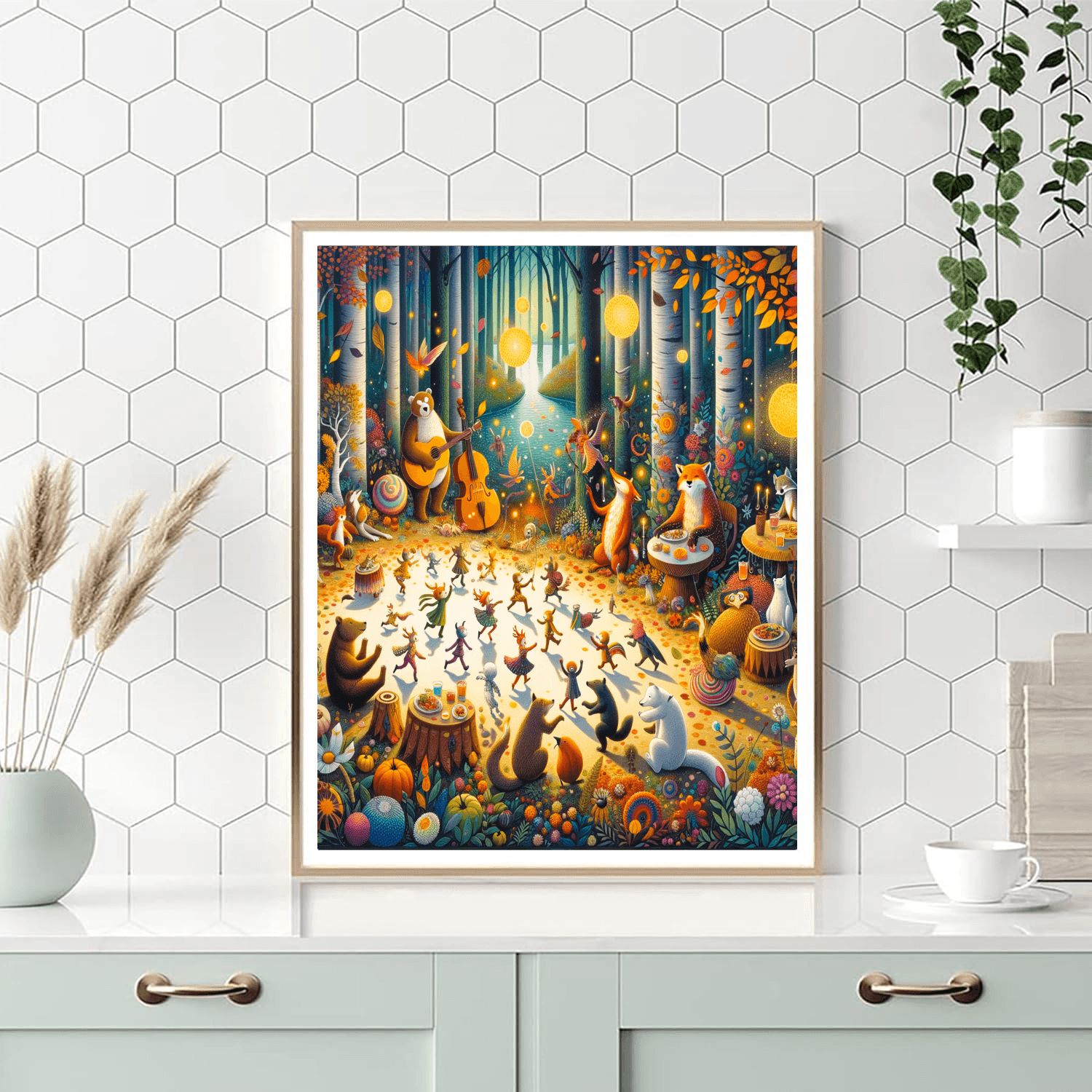 Joyful Woodland Gathering DIY Paint By Numbers