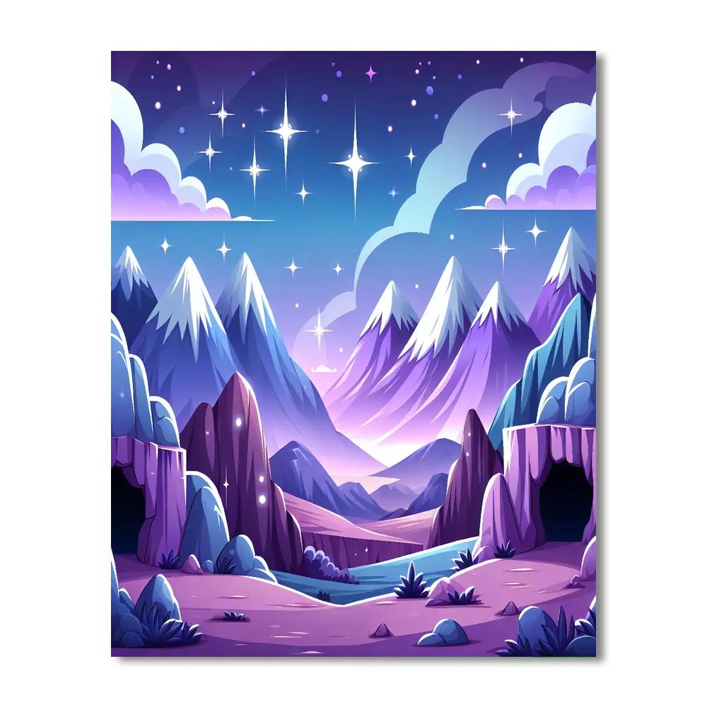 Mystery Mountain Painting Number Kit
