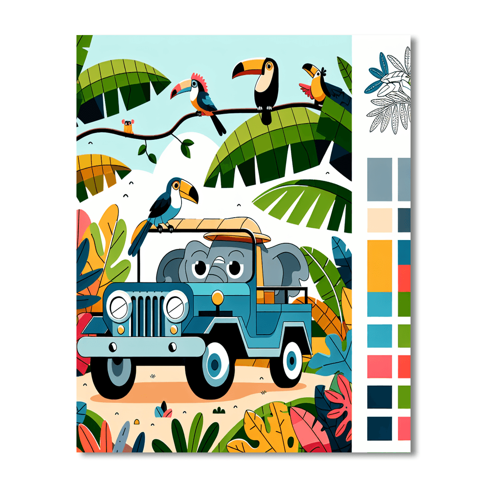 Safari Jungle Adventure Paint By Color