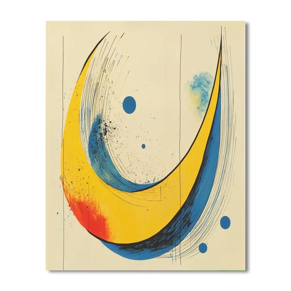 Joan Miró Inspired Dreamlike Reflections  Painting By Numbers Kit