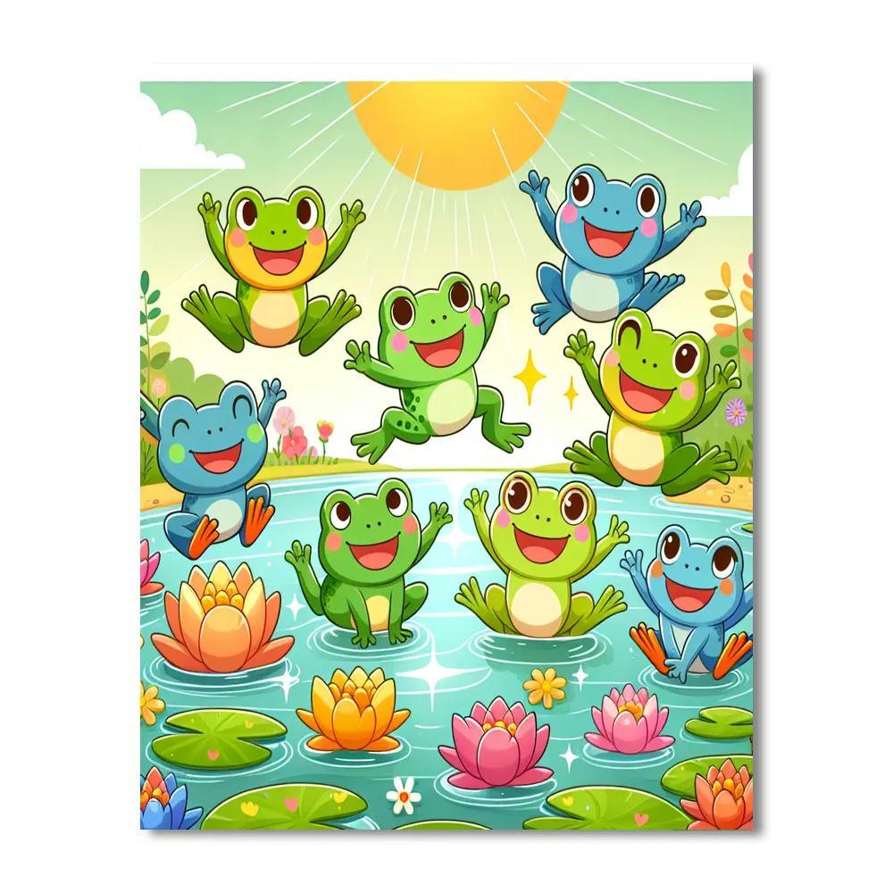 Froggy Jumping Fun Paint By Numbers Kits