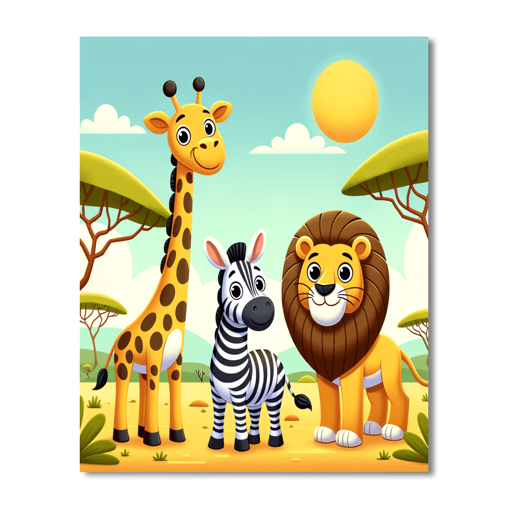 Safari Friends Paint By Number
