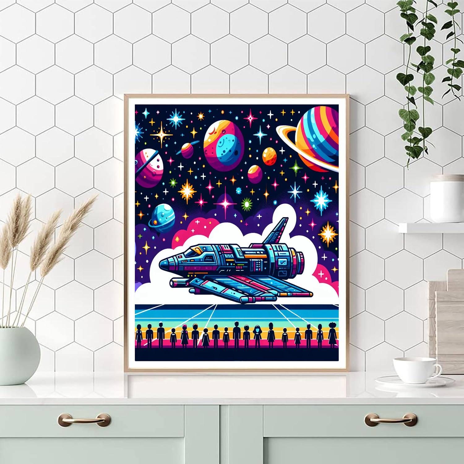 Galactic Explorer Quest Painting Number Kit