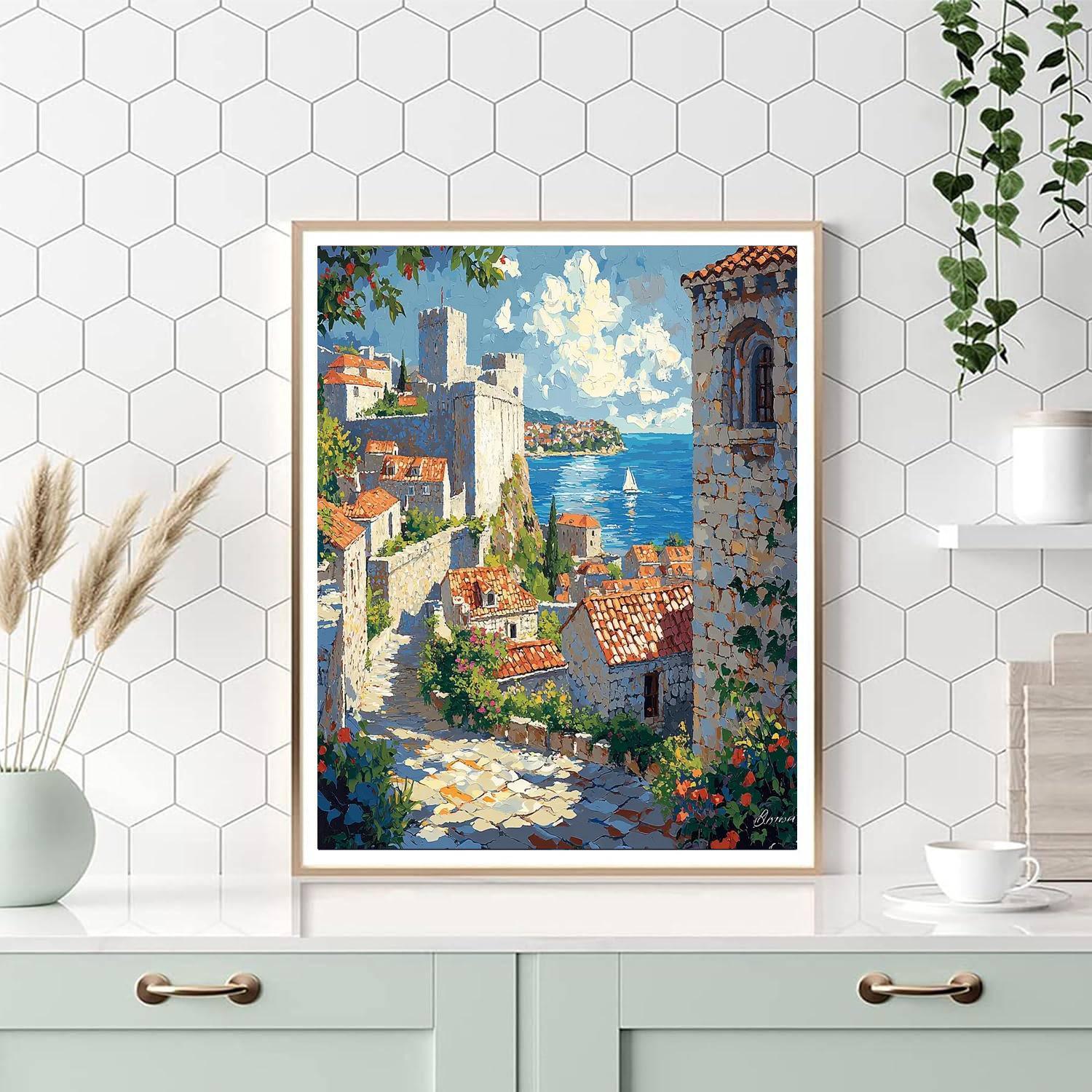 Dubrovnik City Walls - Croatia Paint By Number