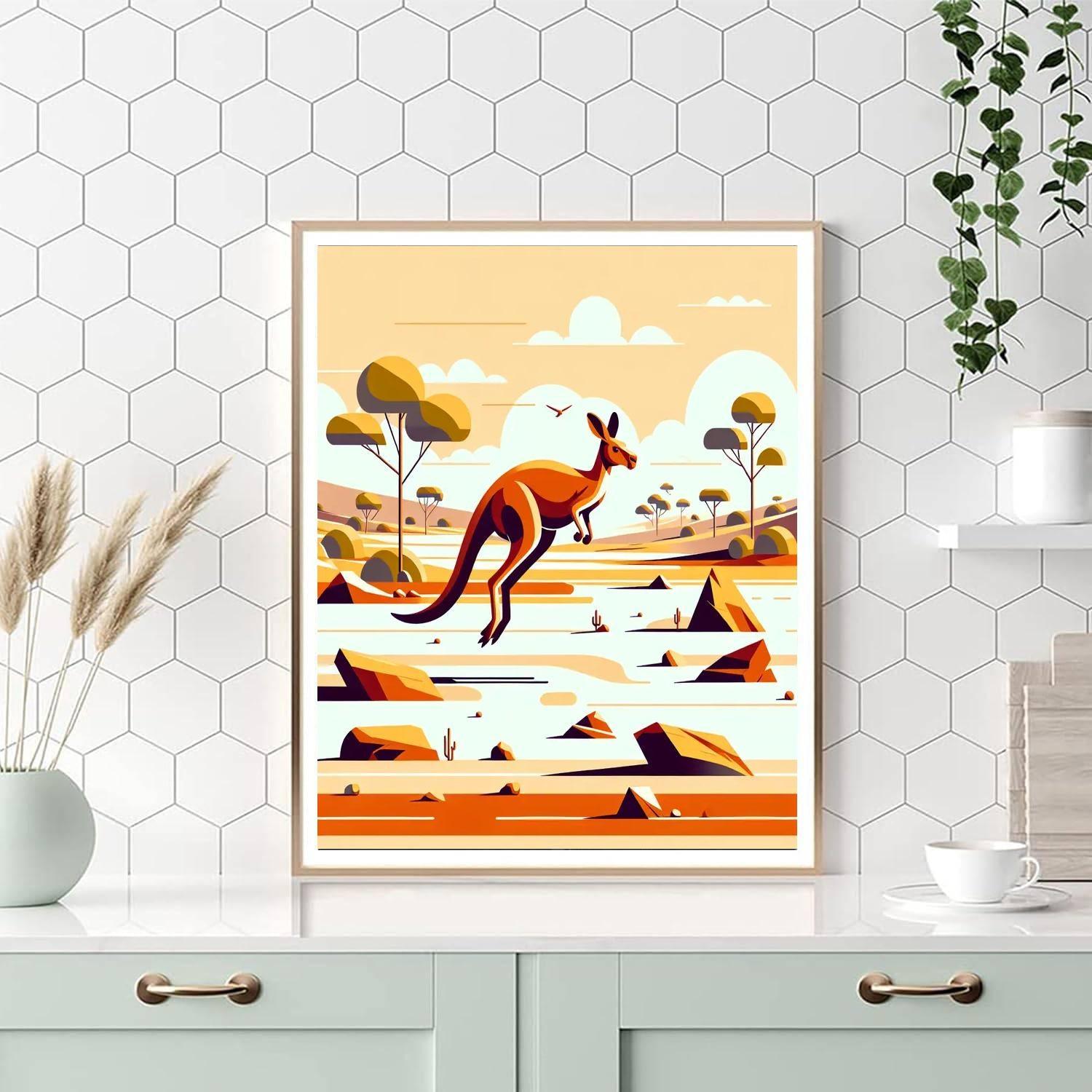 Kooky Kangaroos Paint By Numbers Art