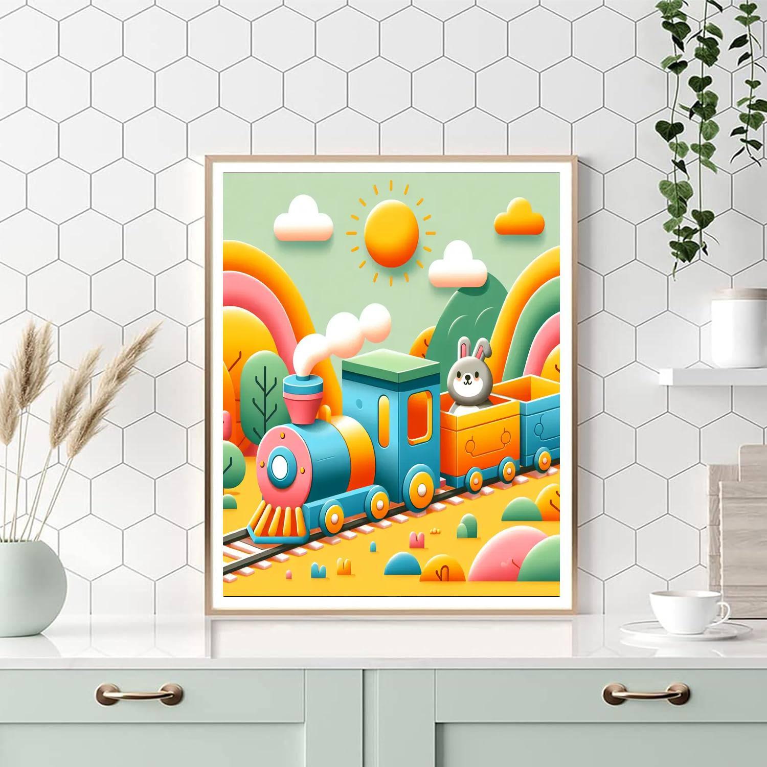 Adventure Time Train Paint By Numbers