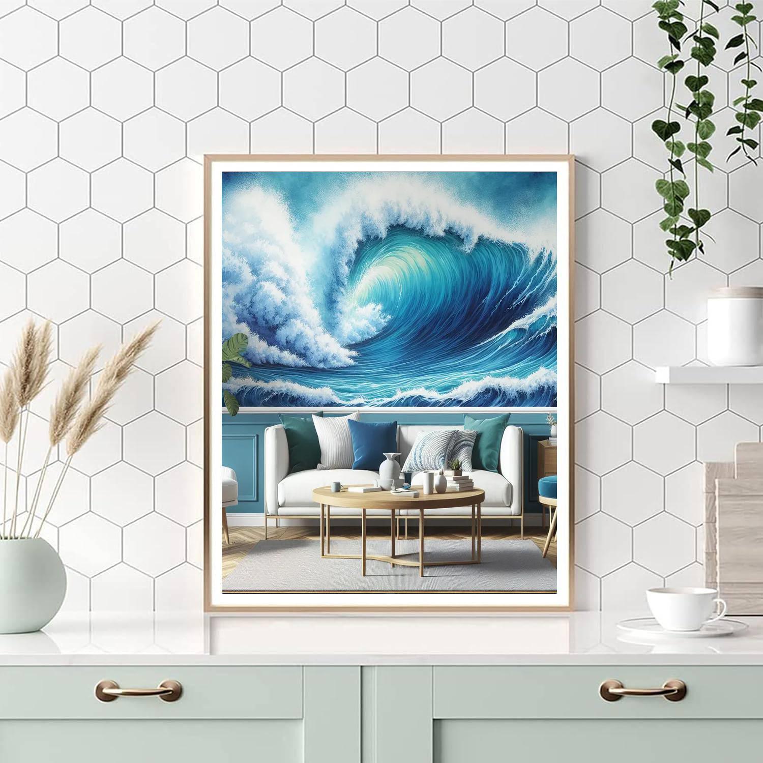 Ocean Wave Wall Murals DIY Paint By Numbers