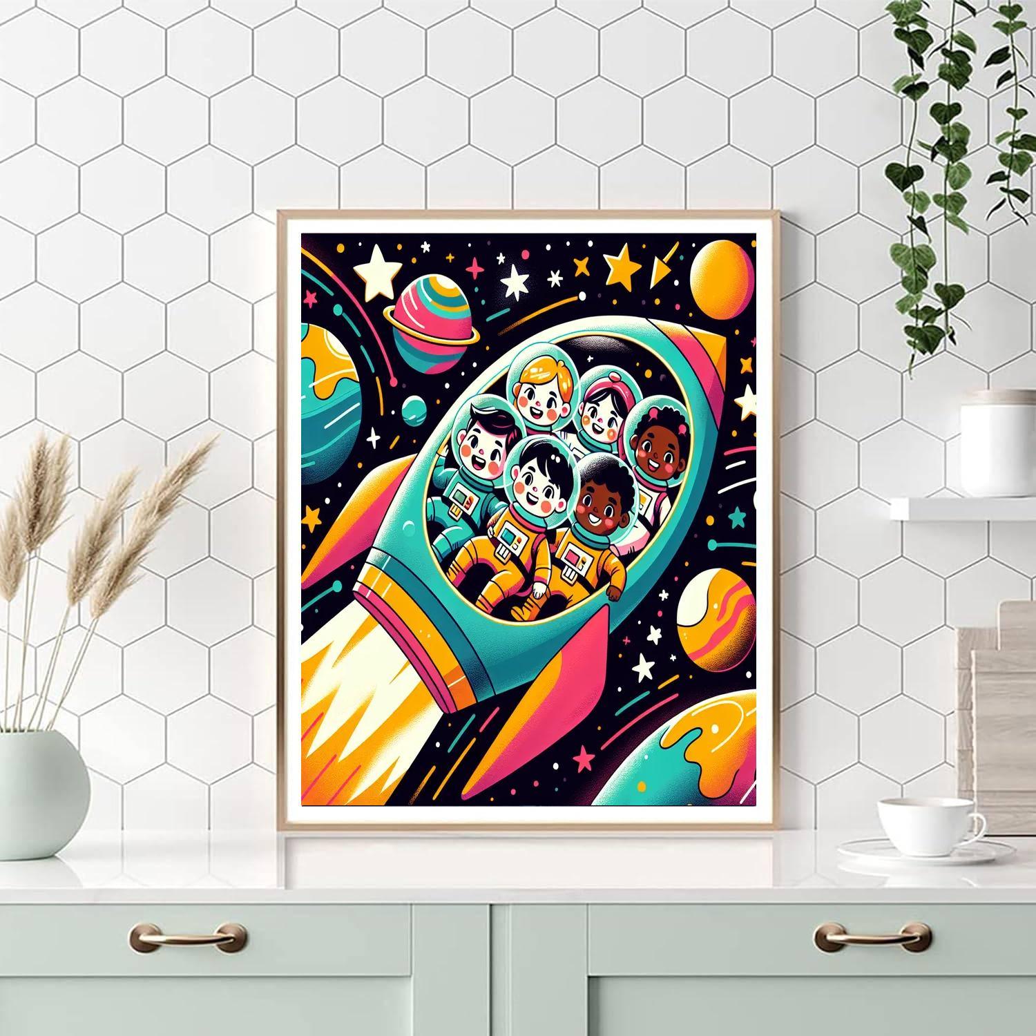 Celestial Starship Expedition Painting By Numbers Kit