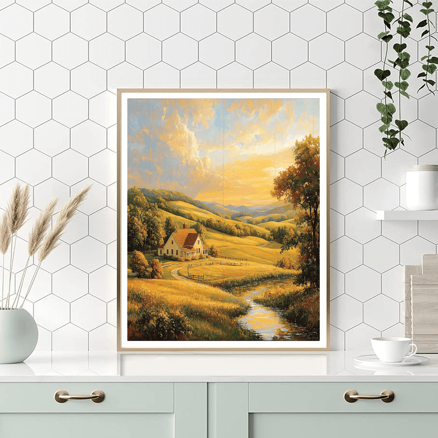 Thomas Kinkade Inspired Rustic Charms  Paint By Numbers Art