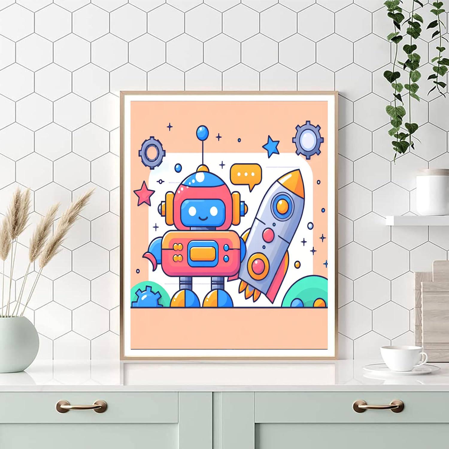 Adventure Time With Robots Numbered Painting Kits