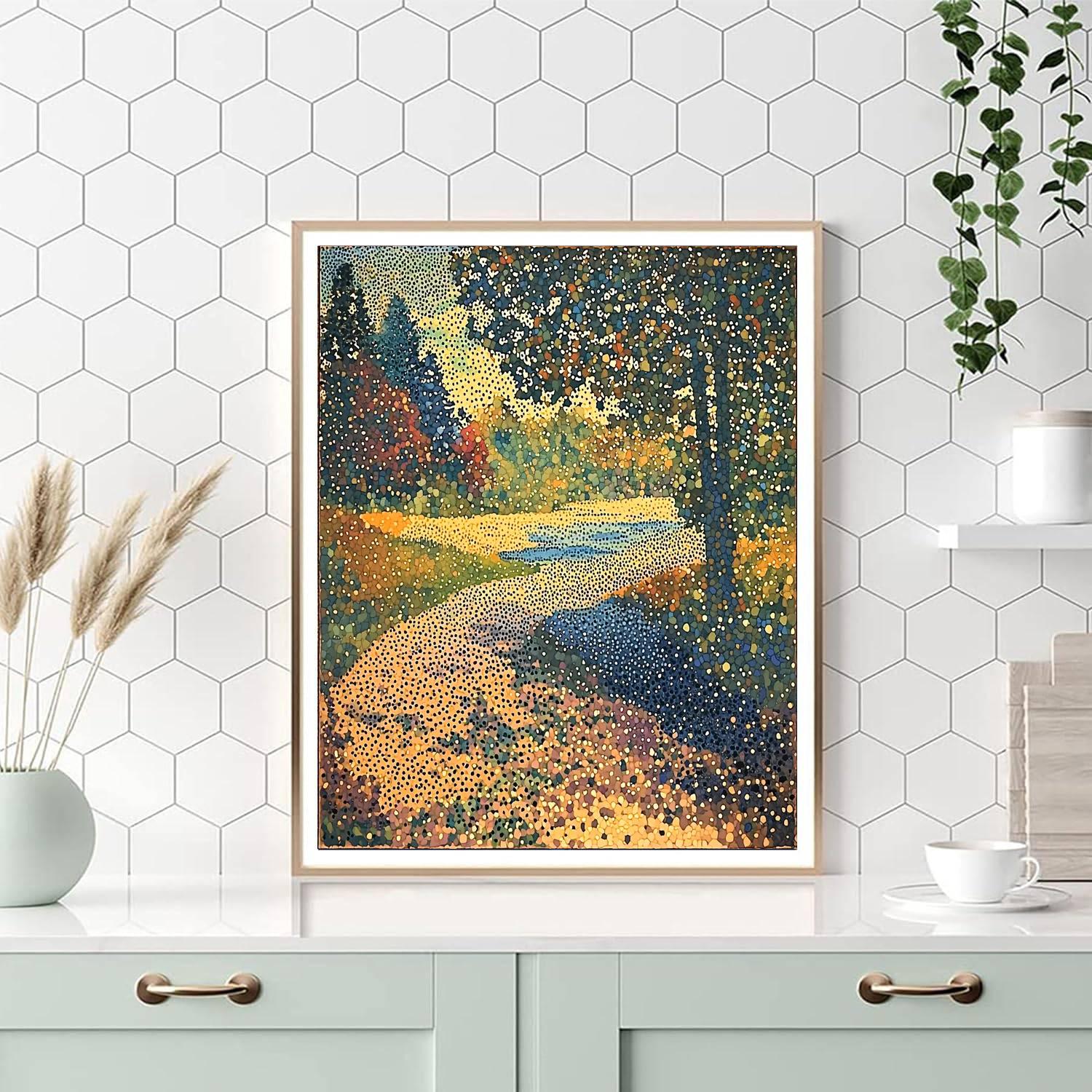 Georges Seurat Inspired Echos Of The Earth  Numbered Painting Kits