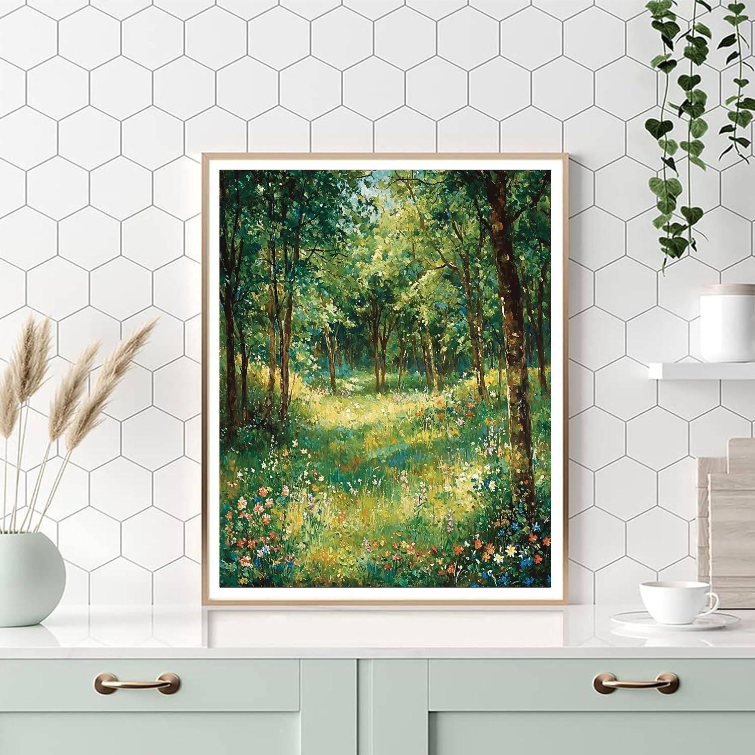 Claude Monet Inspired Whimsical Forest Dream  Painting By Numbers Kit