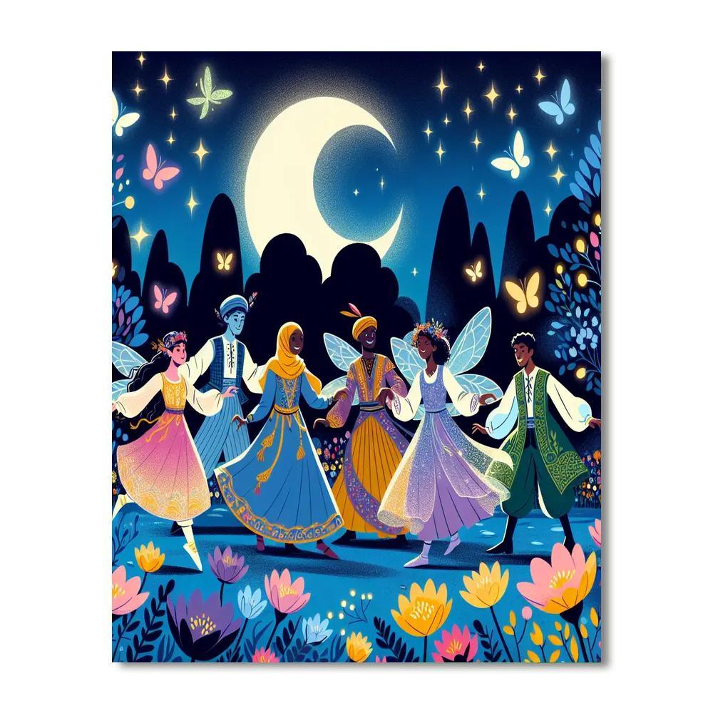 Moonlit Fairy Dance Paint By Numbers Kits