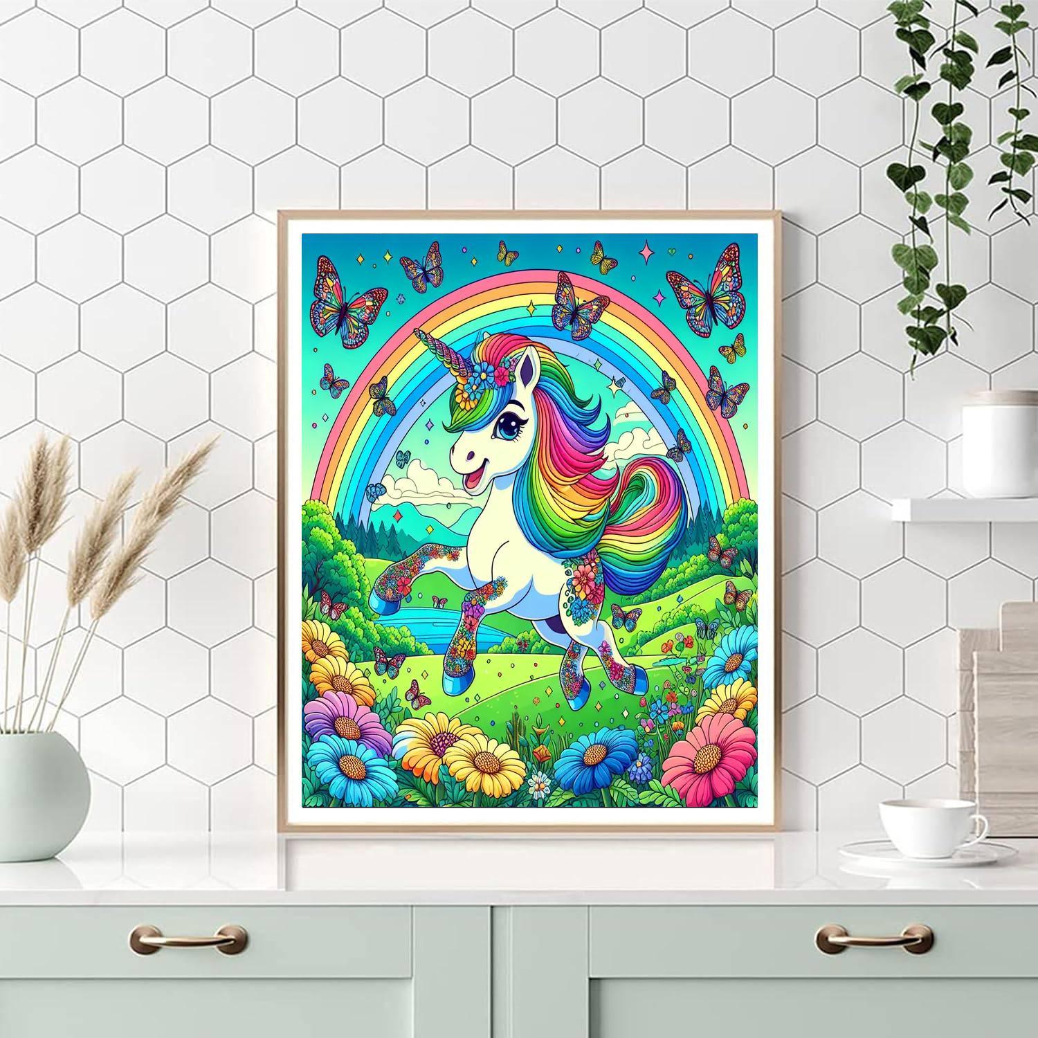 Enchanted Unicorn Meadows Painting Number Kit