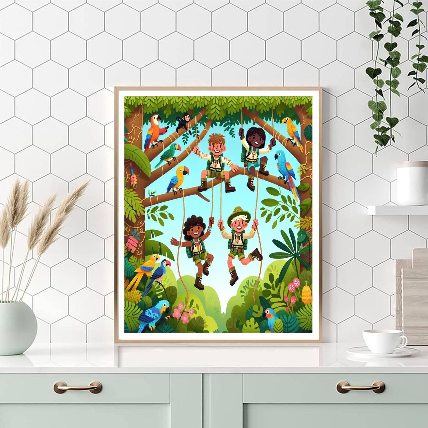 Jungle Treetop Adventure Numbered Painting Kits