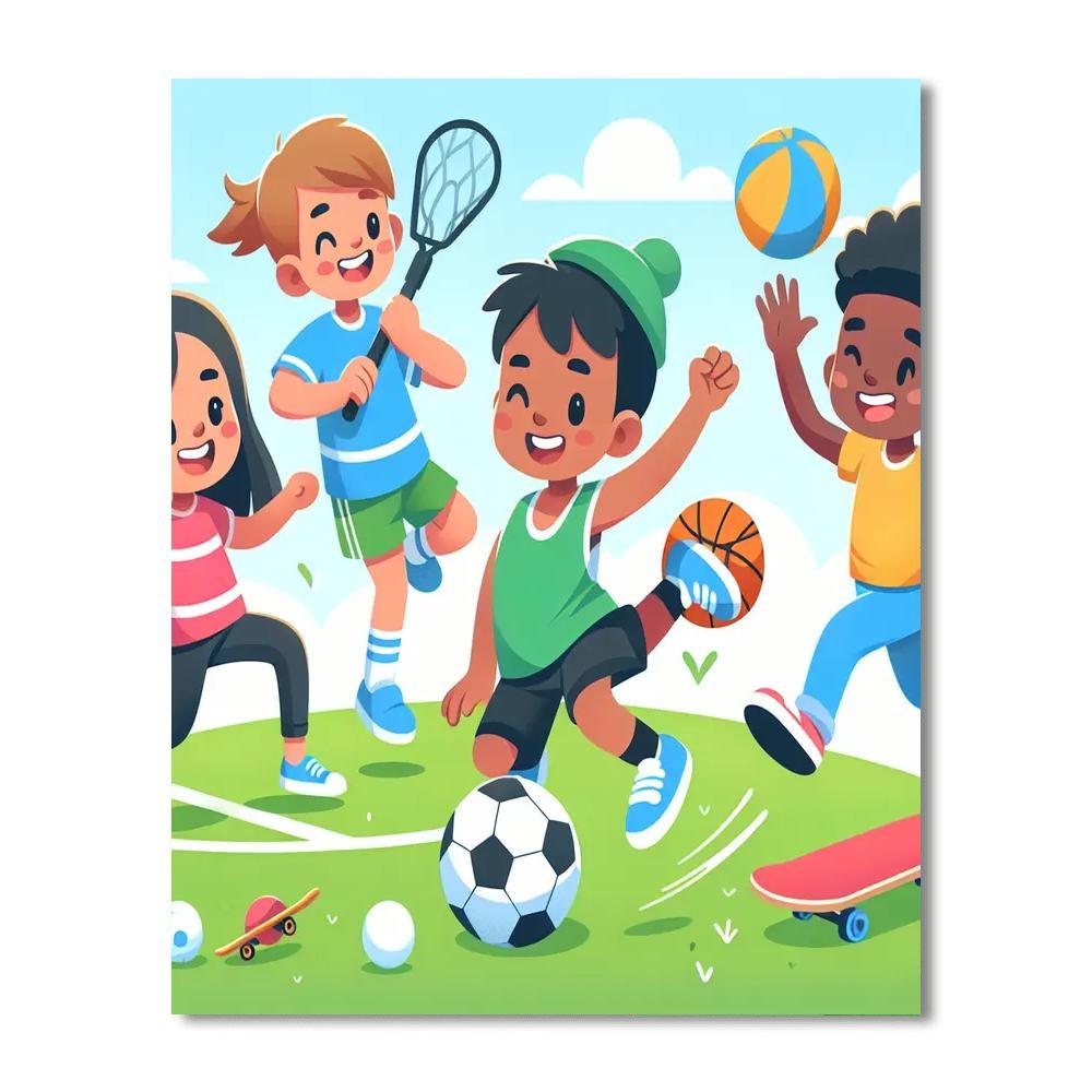 Sports Fun Painting By Numbers Kit