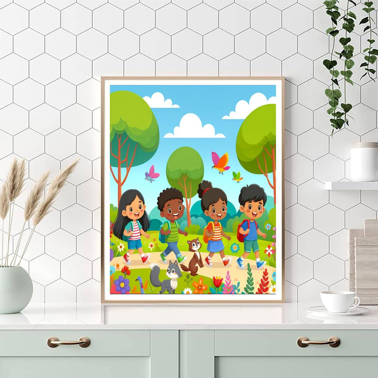 Happy Hiking Paint By Numbers Art