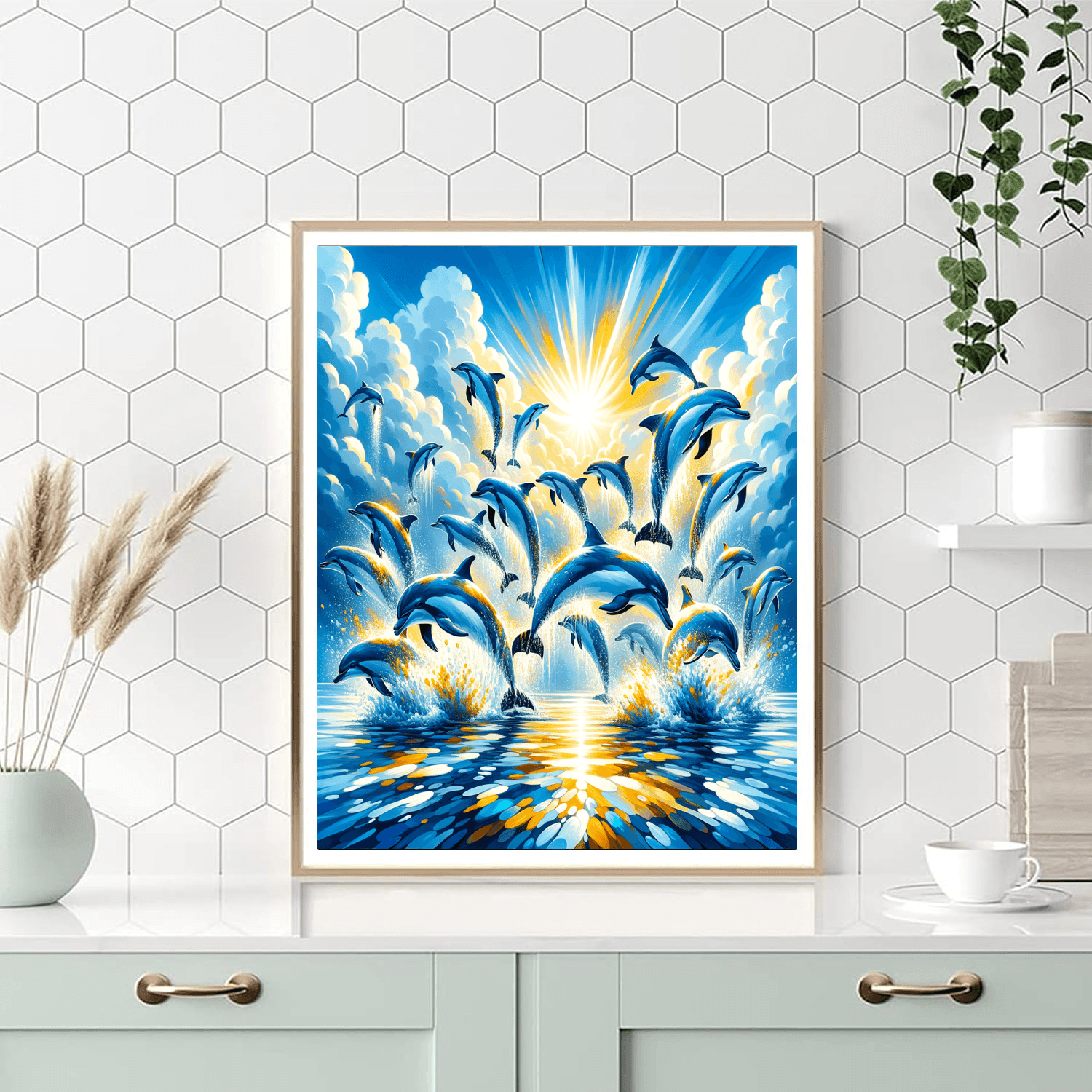 Dolphin Playful Waters Paint By Color