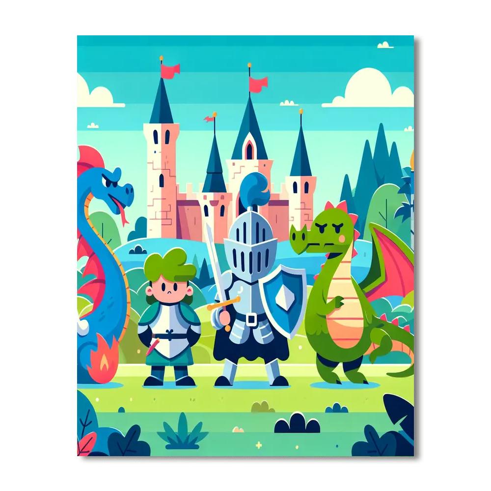 Medieval Fantasy Land Number Painting