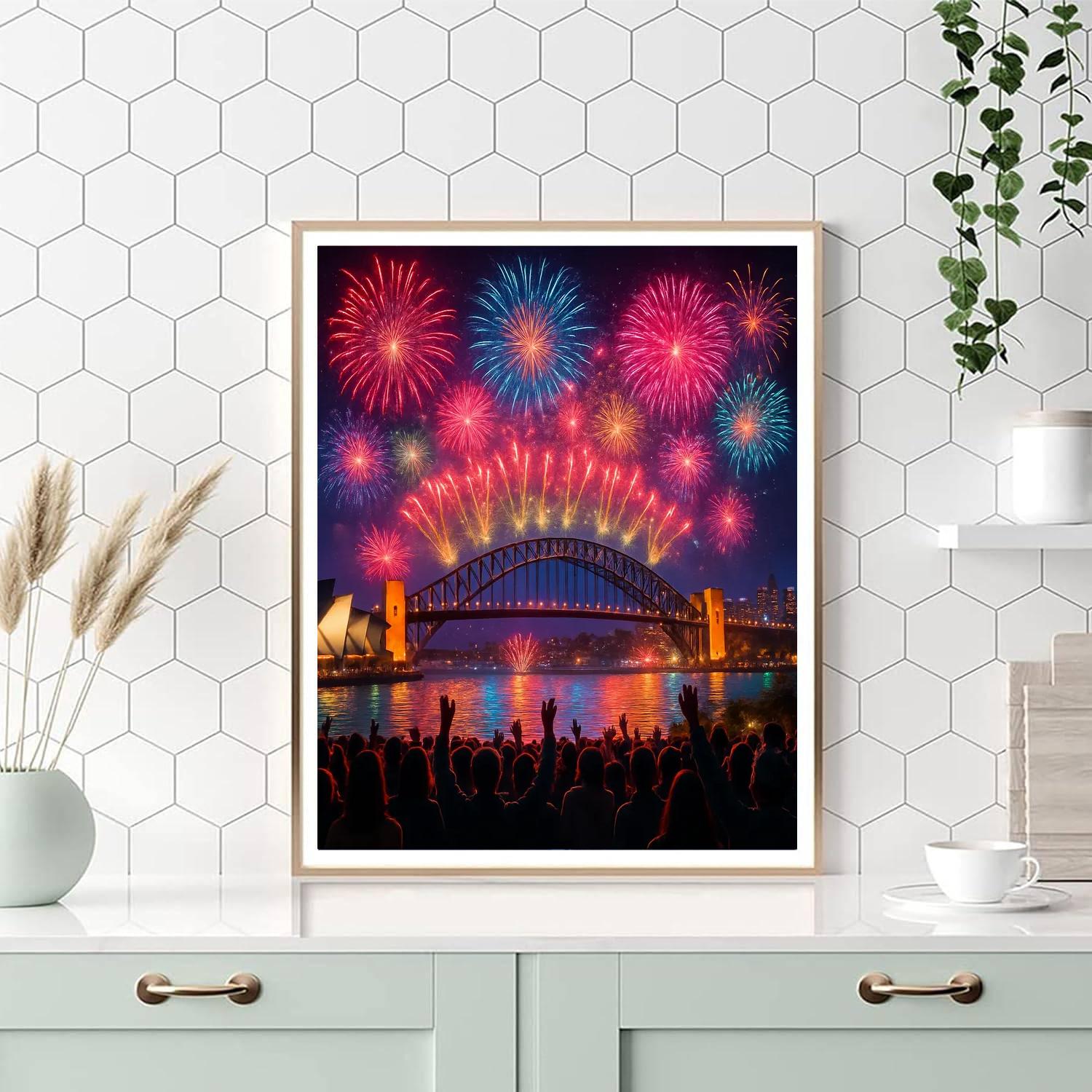 New Year's Eve Celebration In Sydney Paint By Numbers Art