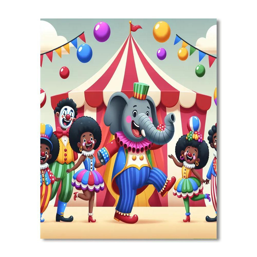 Jolly Circus Adventure Painting By Numbers Kit