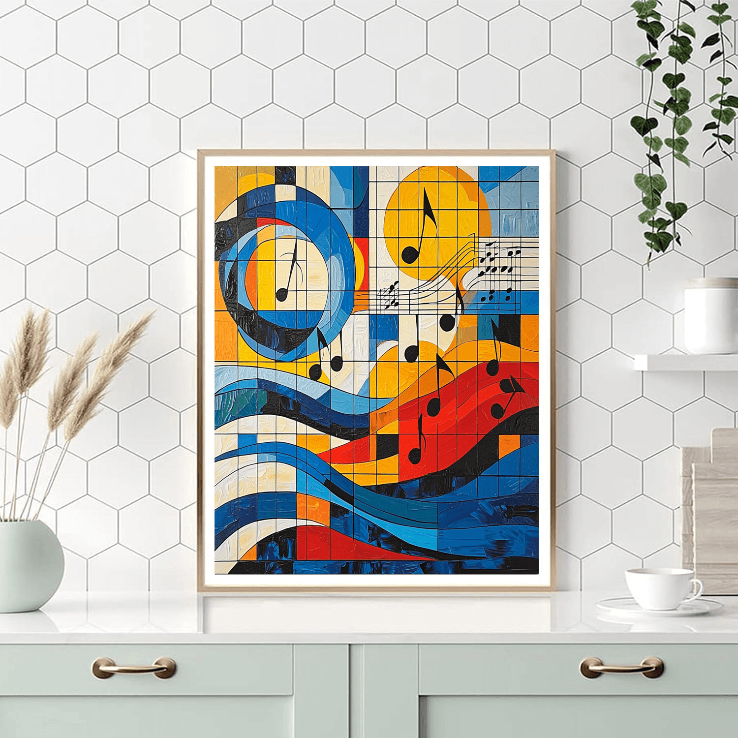 Piet Mondrian Inspired Abstract Melodies  Numbered Painting Kits