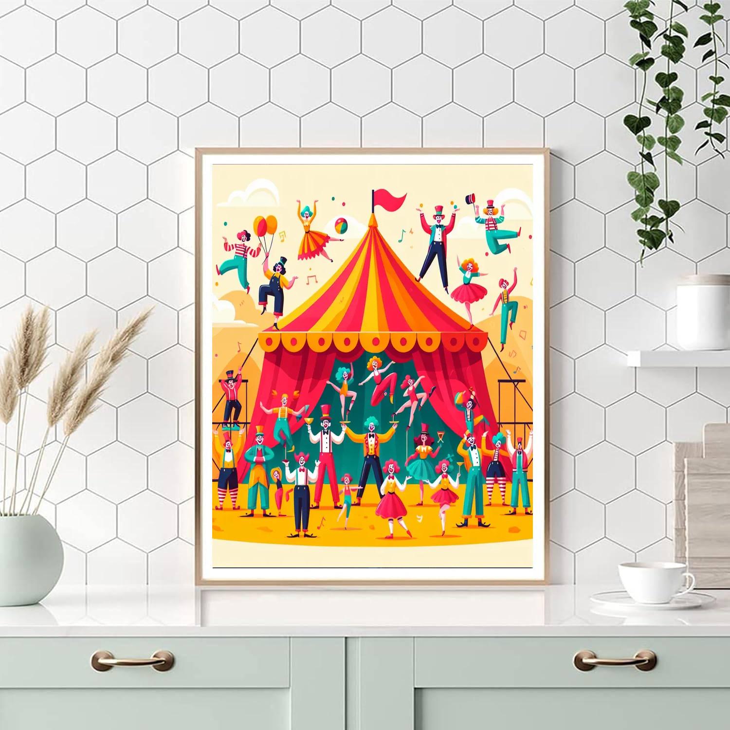Circus Big Top Fun DIY Paint By Numbers