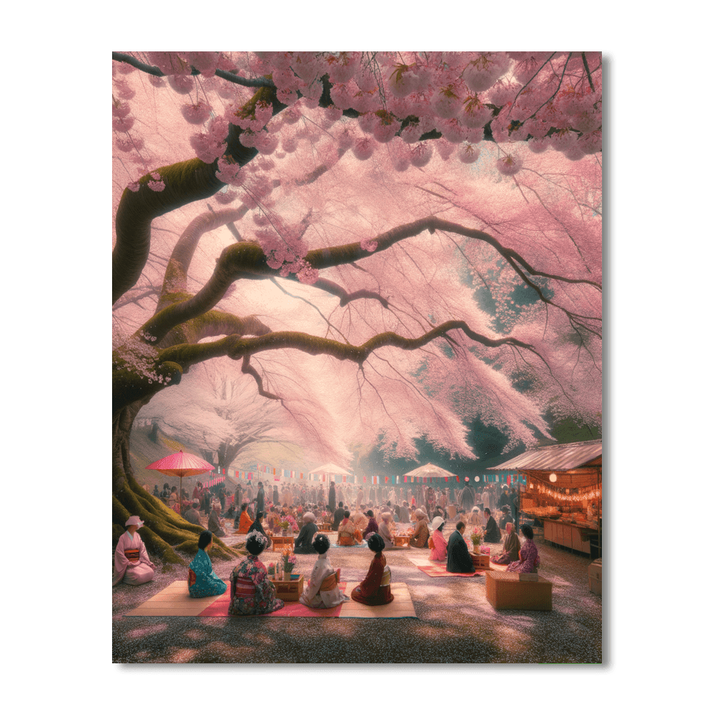 Cherry Blossom Festival - Japan Paint By Numbers Art