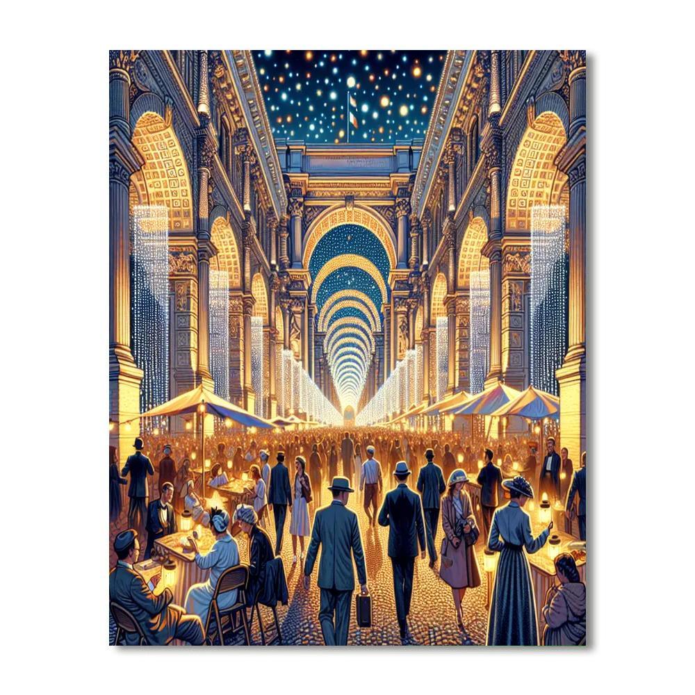 Nuit Blanche - Paris Paint By Numbers Art