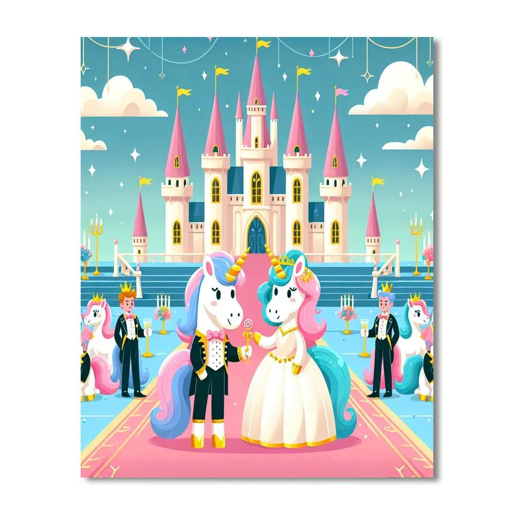 Royal Unicorn Gala Numbered Painting Kits