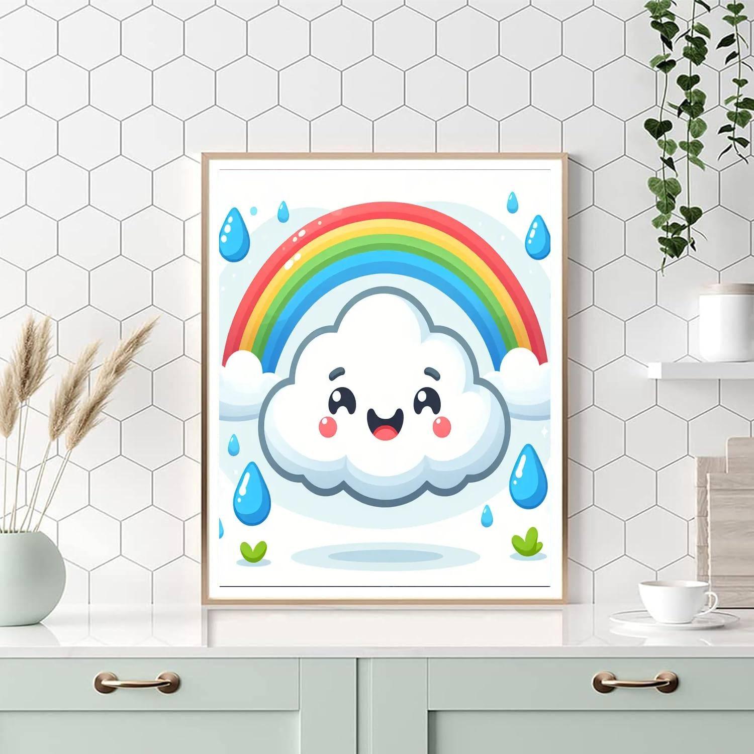 Fluffy Cloud DIY Paint By Numbers