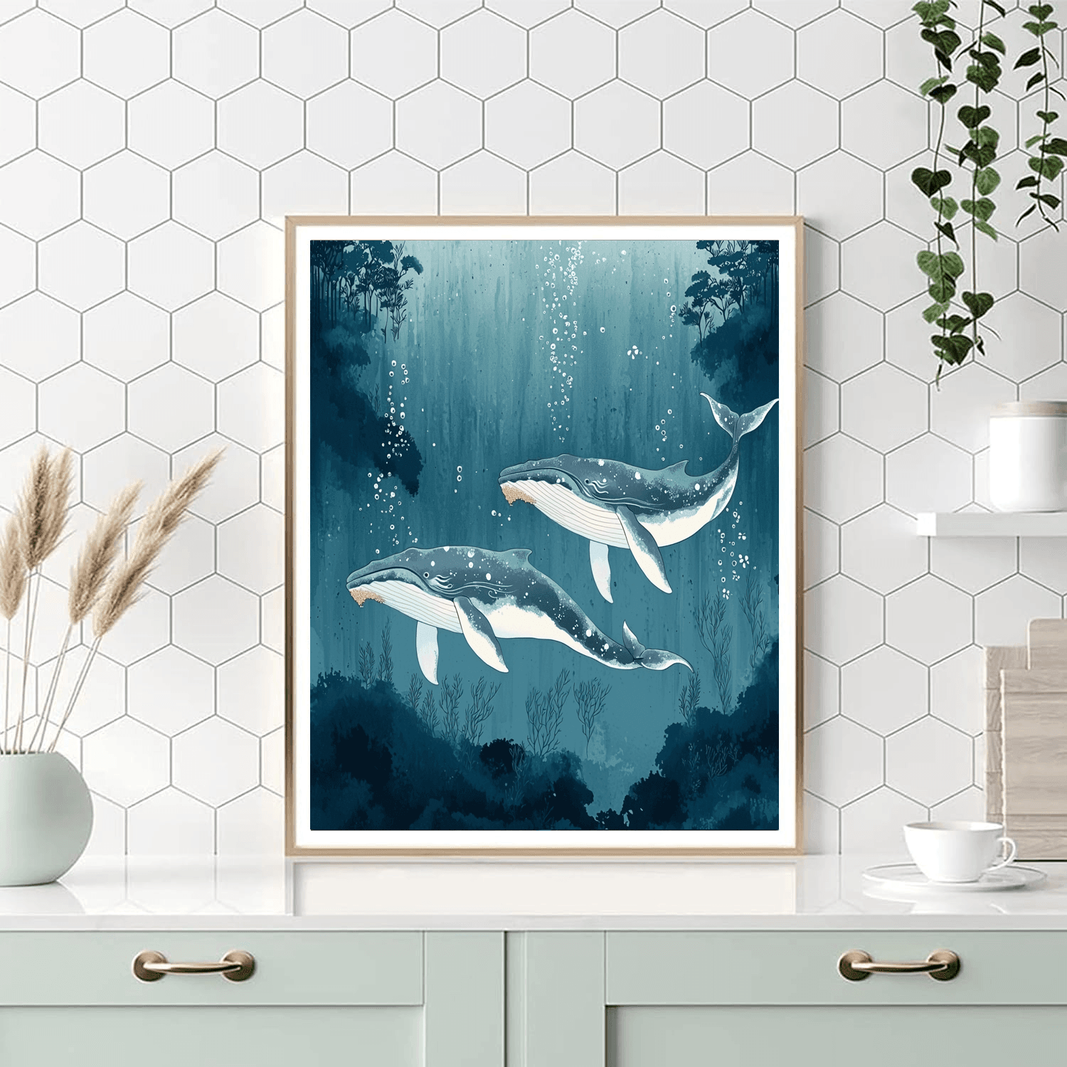 Hiroshi Yoshida Inspired Whale Song Harmony  Paint By Color