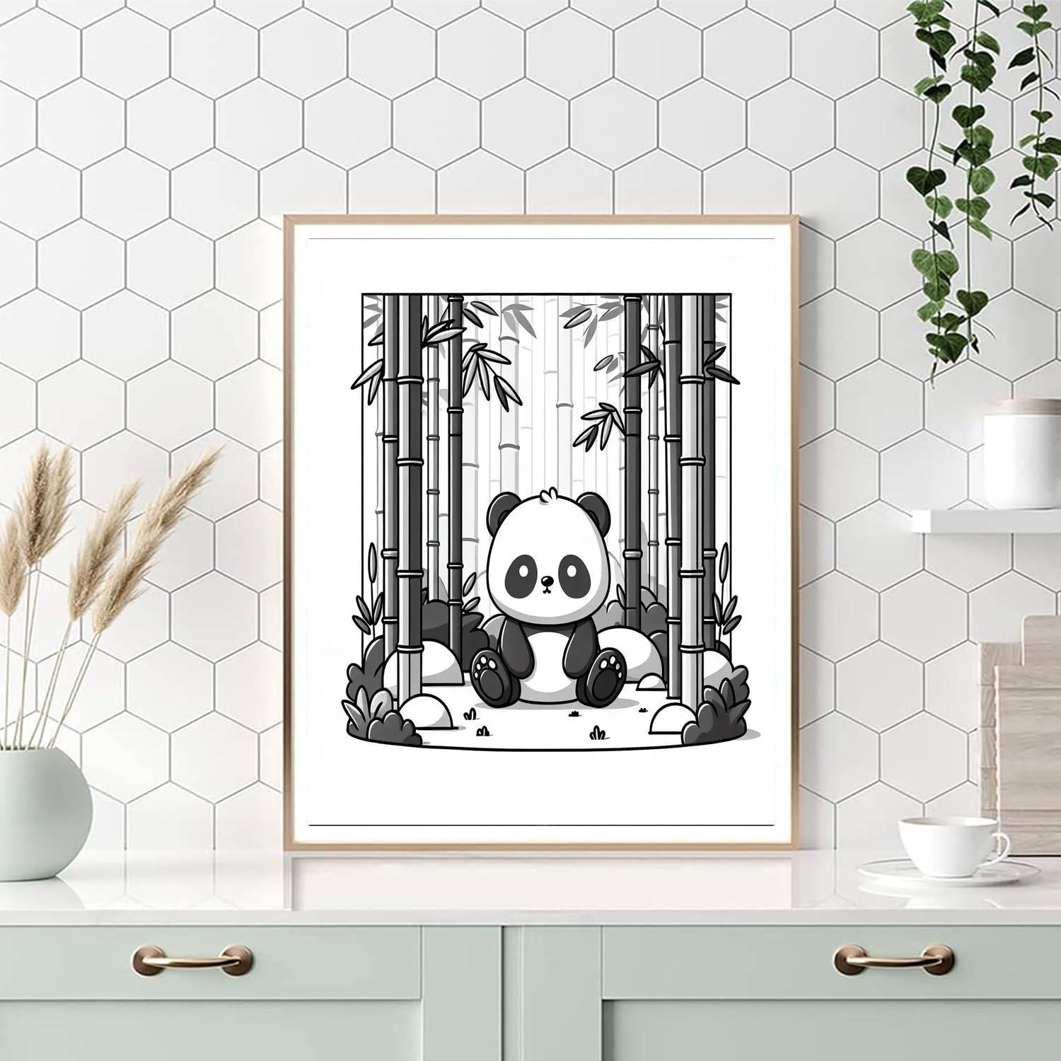 Panda's Bamboo Retreat Paint By Color