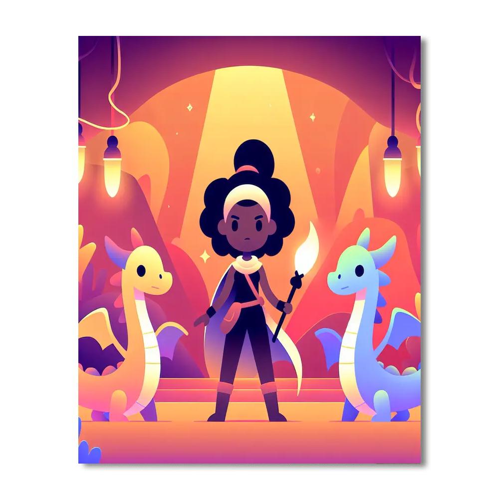 Dragon Tamer's Lair Number Painting