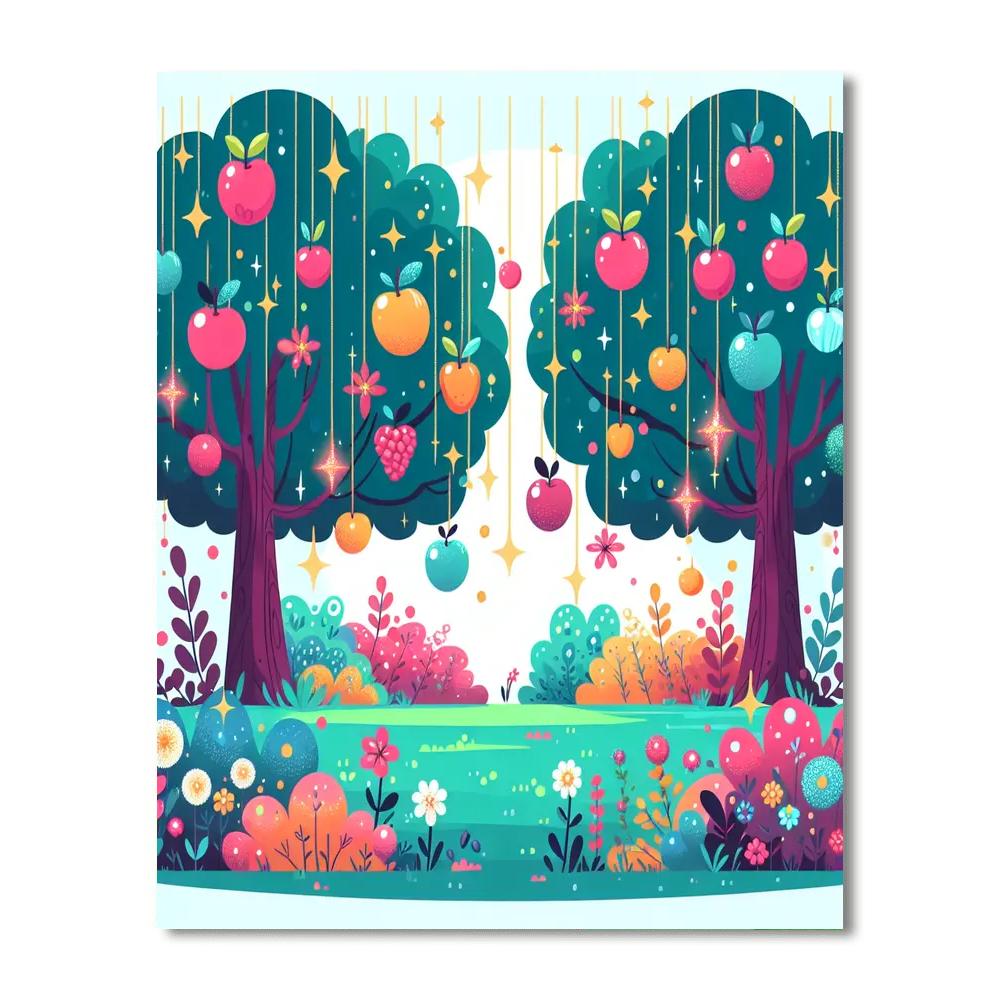 Magical Orchard Paint By Numbers