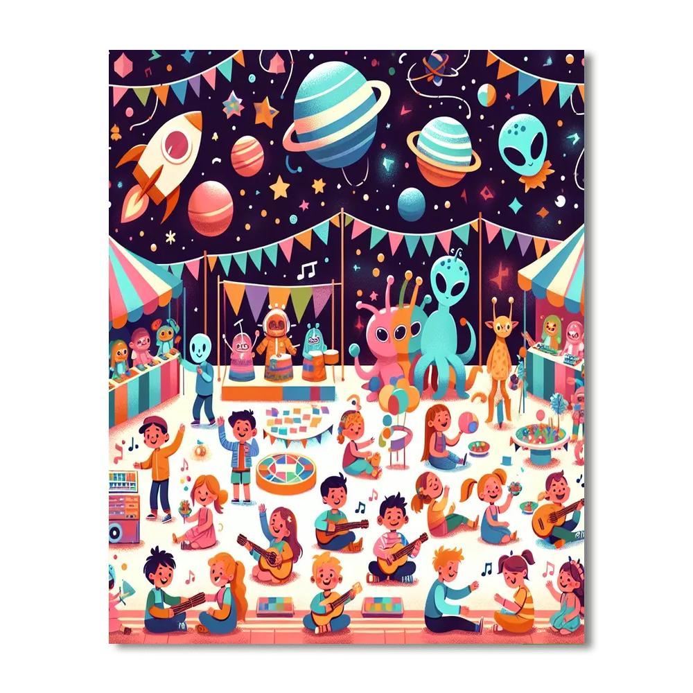Alien Friendship Festival Paint By Number