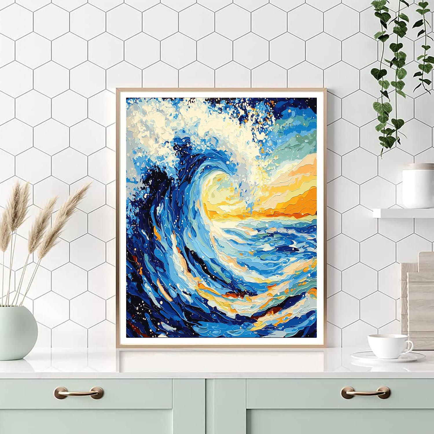 Wassily Kandinsky Inspired Ocean Waves Abstraction  Paint By Numbers