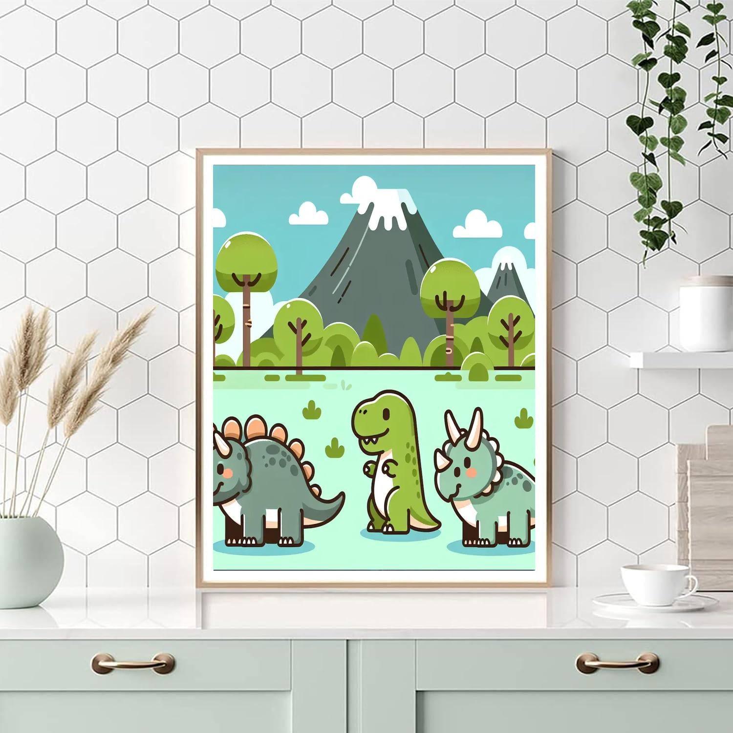 The Great Dinosaur Discovery Painting Number Kit