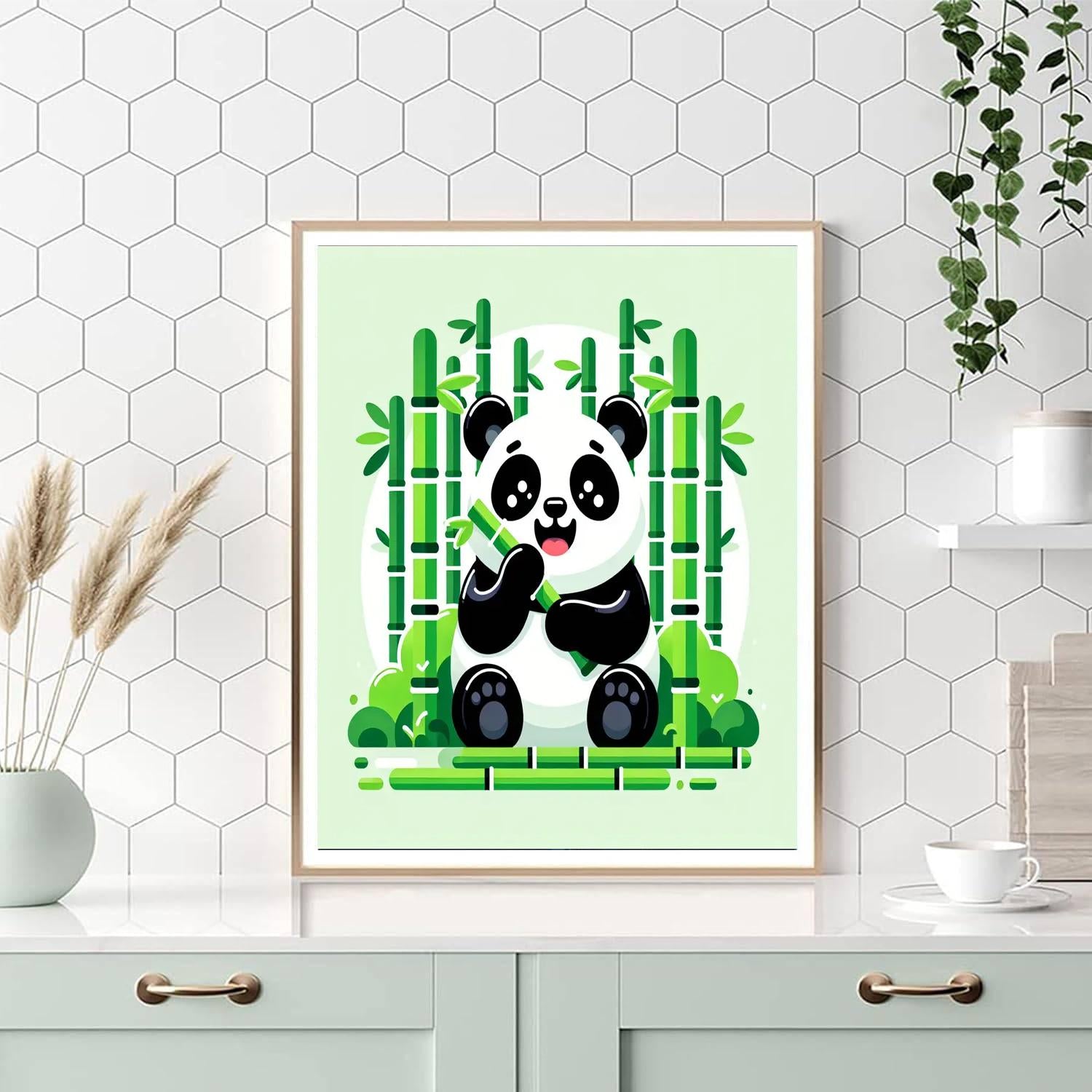 Giant Panda's Bamboo Forest Paint By Number