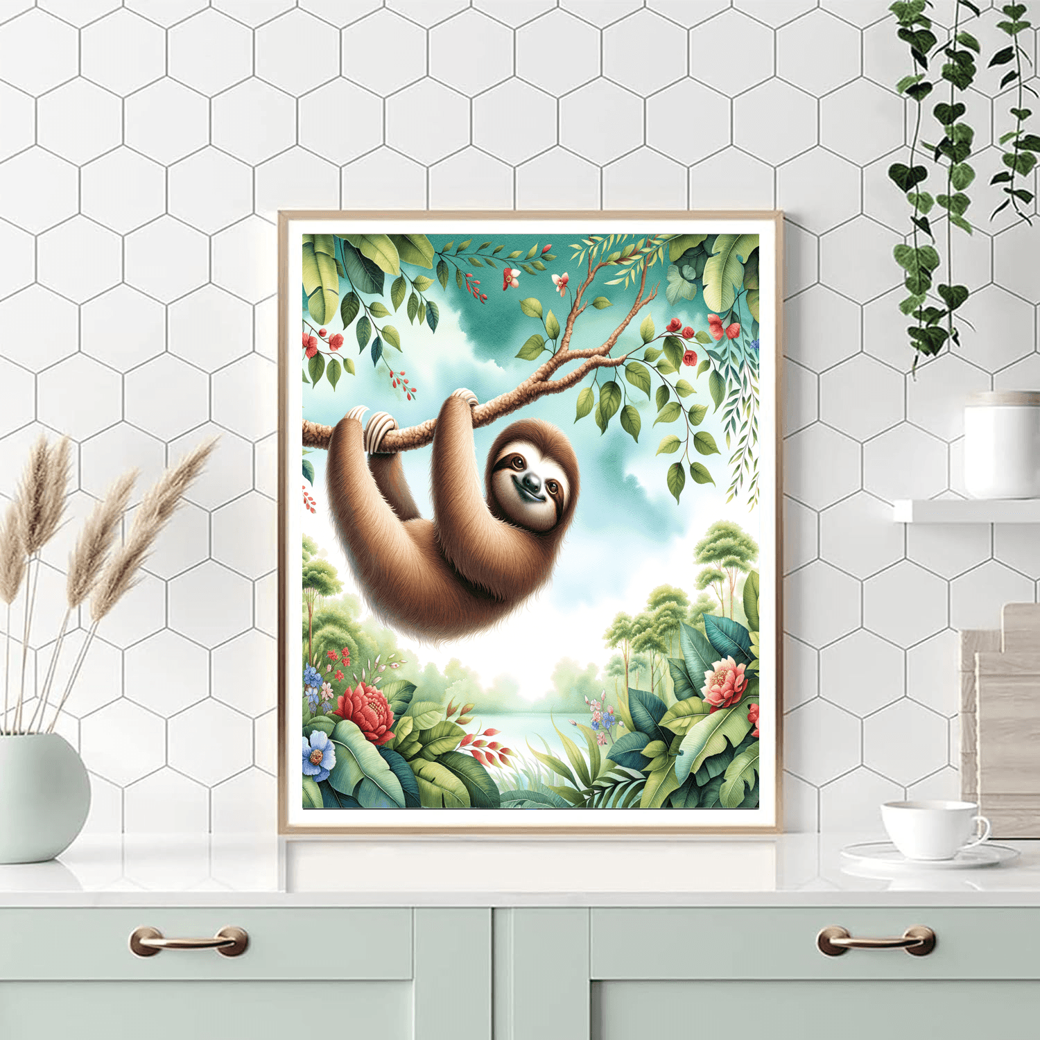 Gentle Sloth - DIY Painting By Numbers Kit