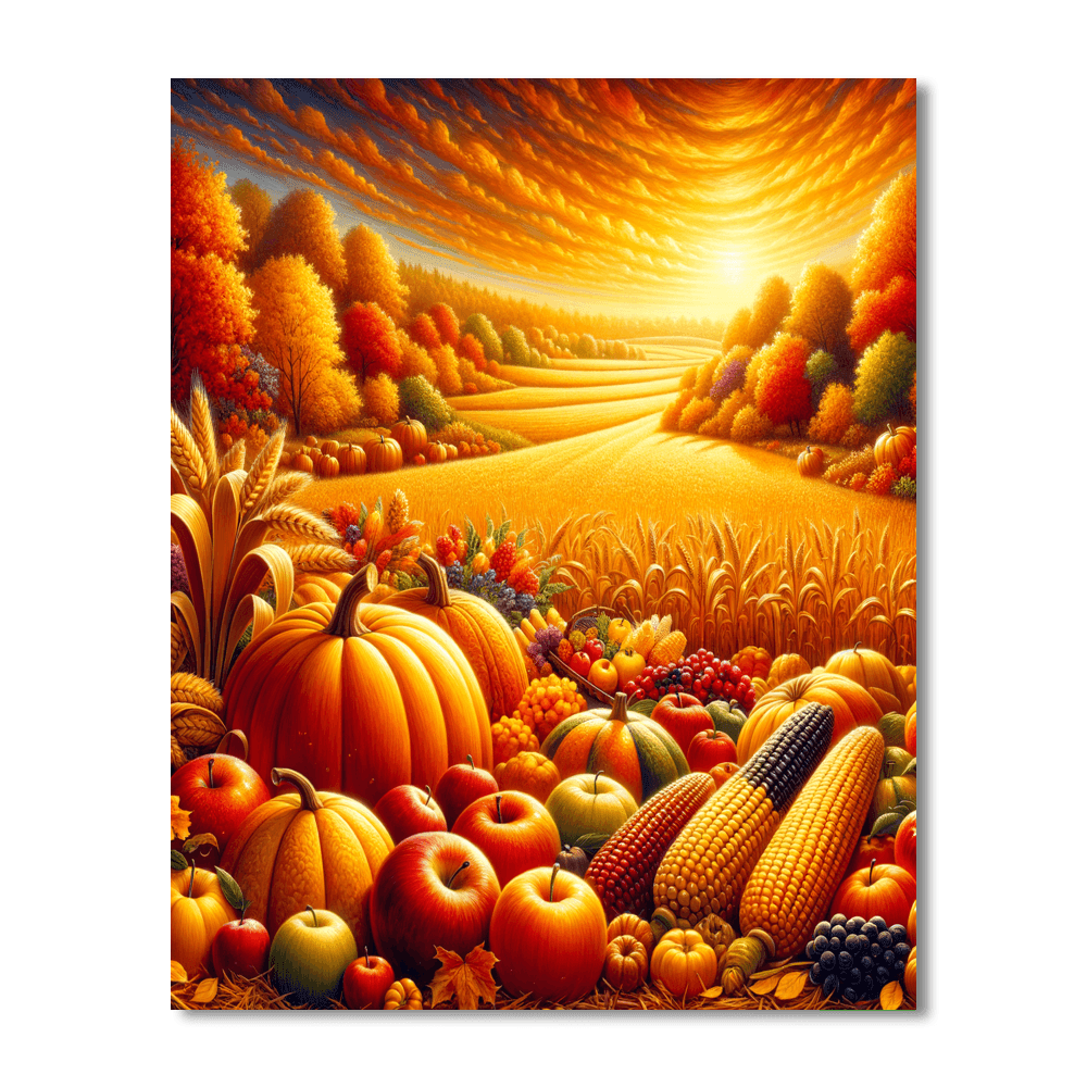 Harvest Celebration Number Painting
