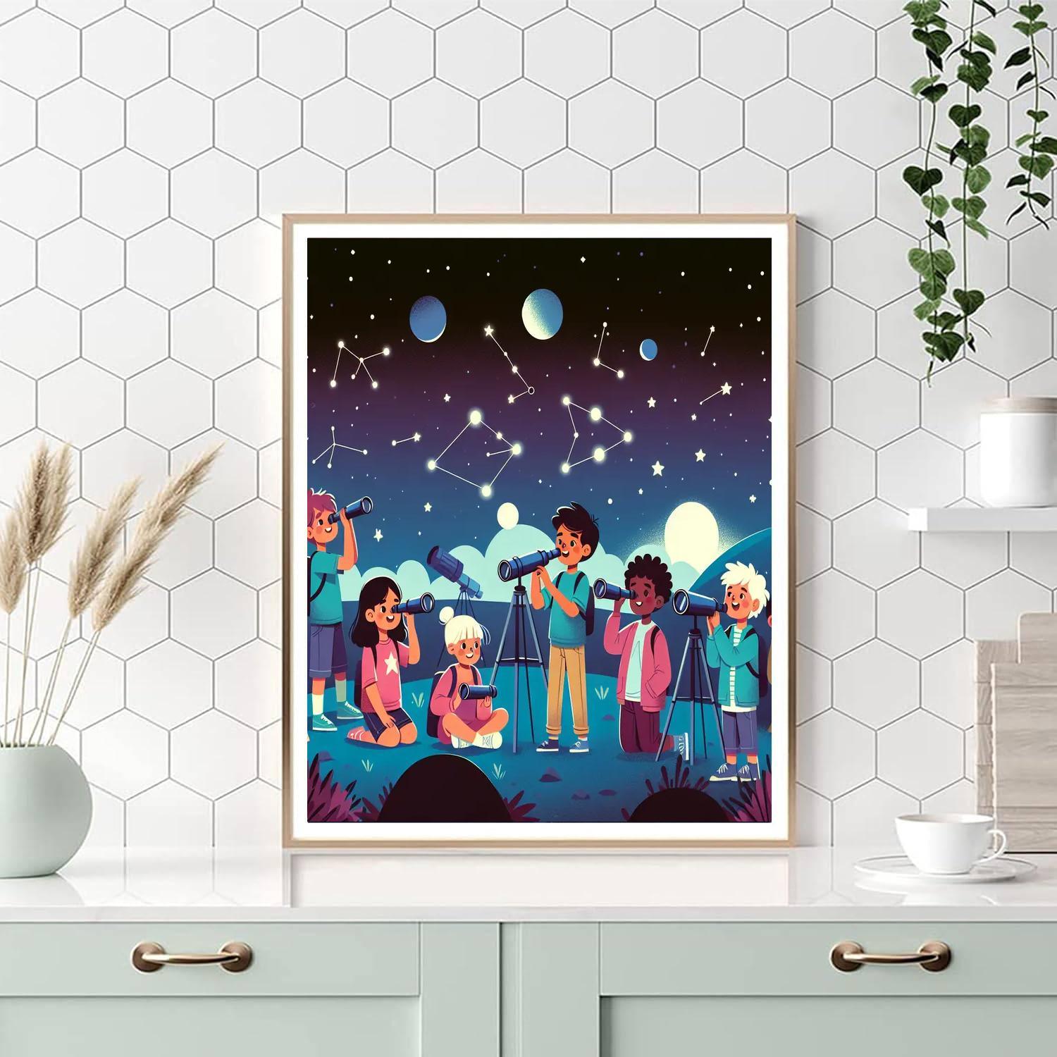 Starry Sky Explorers Number Painting