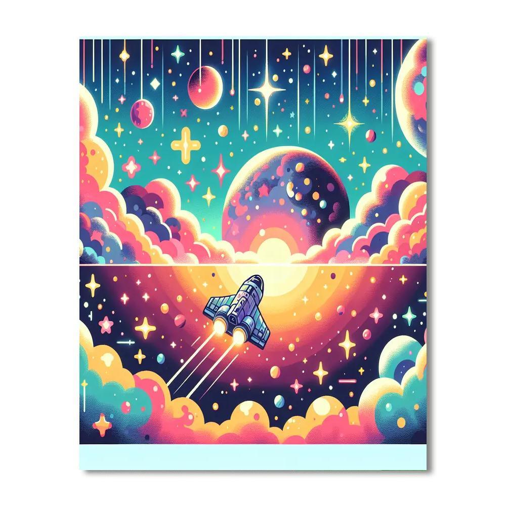 Starlight Space Odyssey Painting Number Kit