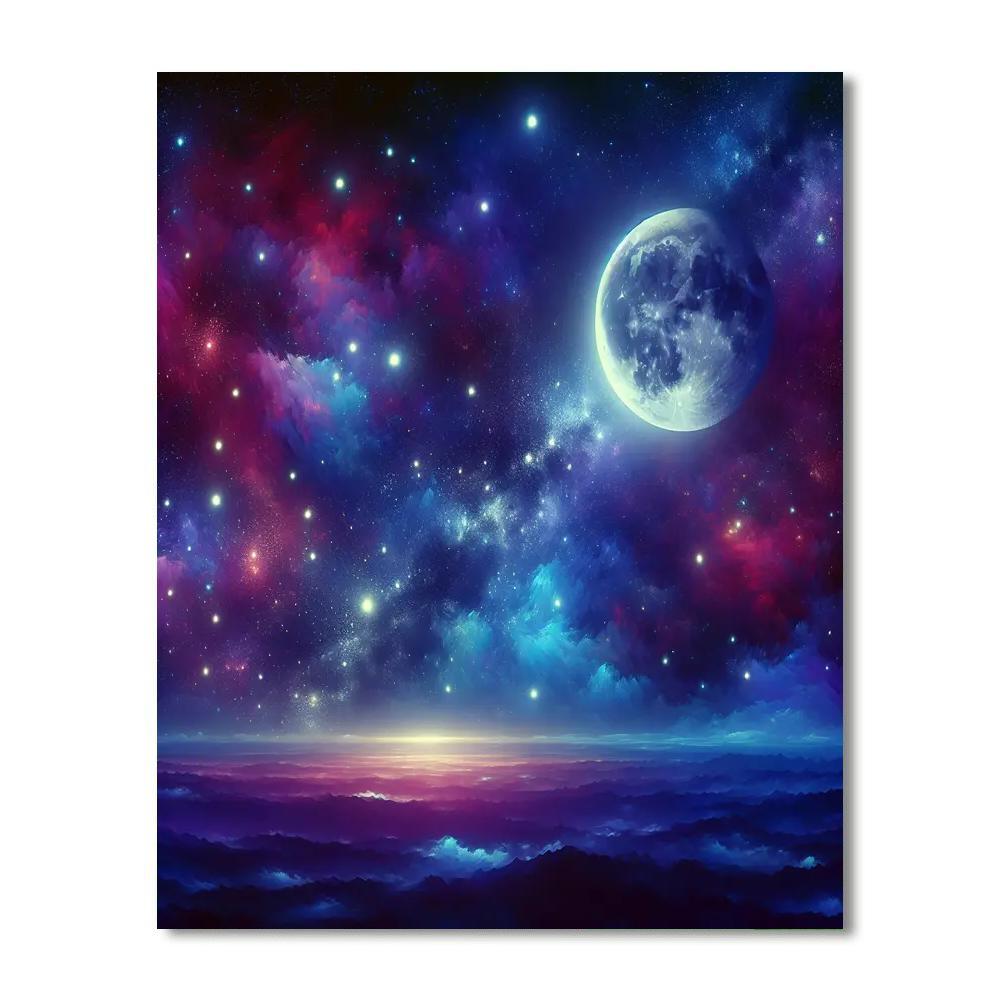 Dreamy Celestial Sky Painting Number Kit