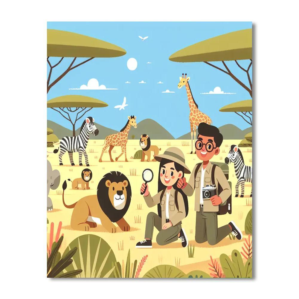 Wildlife Expedition In The Serengeti Paint By Numbers Art