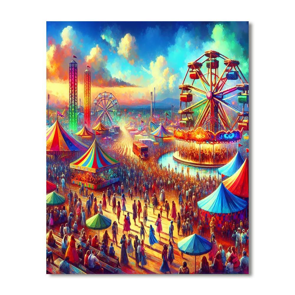 Delightful Carnival Celebration Paint By Numbers Kits